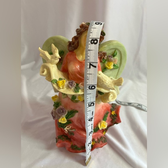 Vibrant Angel Figurine with Floral Accents - Picture 8 of 8